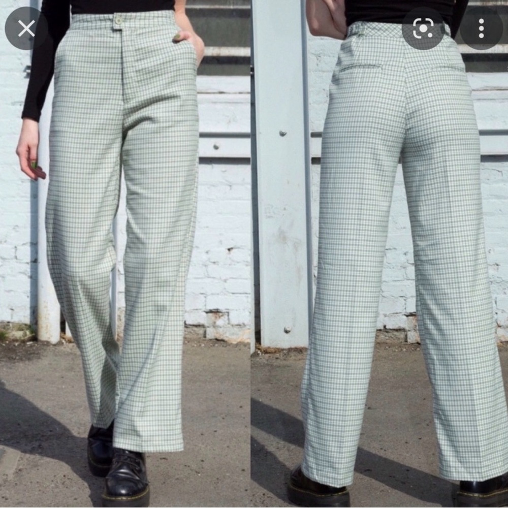 Brandy Melville Valentina Green Plaid Pants